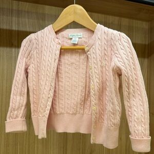 Ralph Lauren Soft Pink Knit Cardigan Sweater 24M